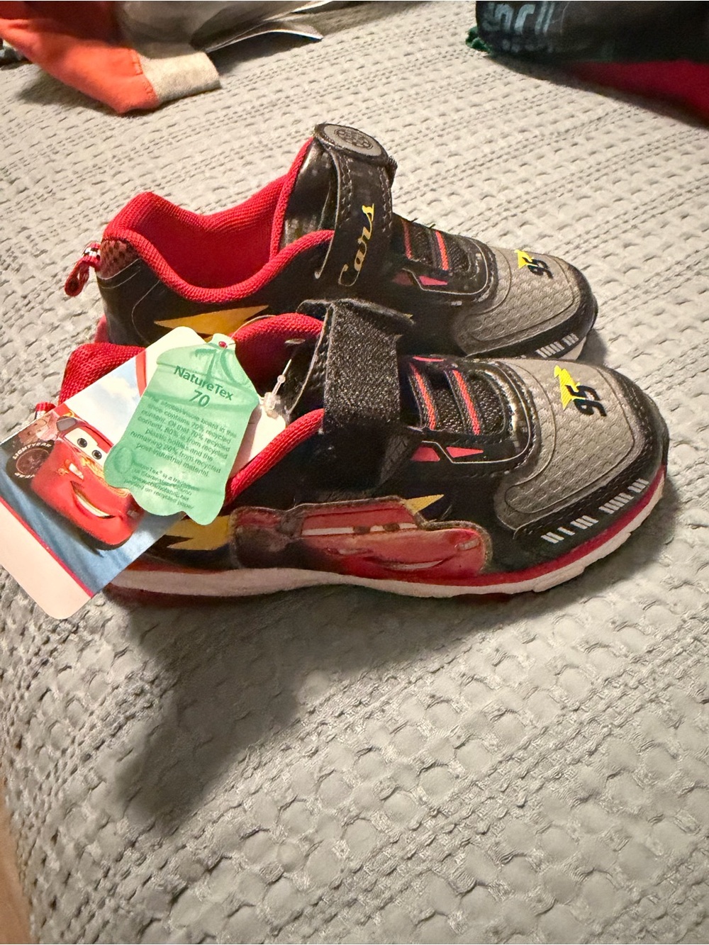 Disney Kids Black and Red Lightning McQueen Sneakers